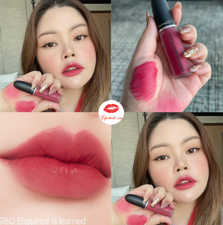 Review Son Kem MAC 980 Elegance is Learned Đỏ Hồng Kiêu Sa